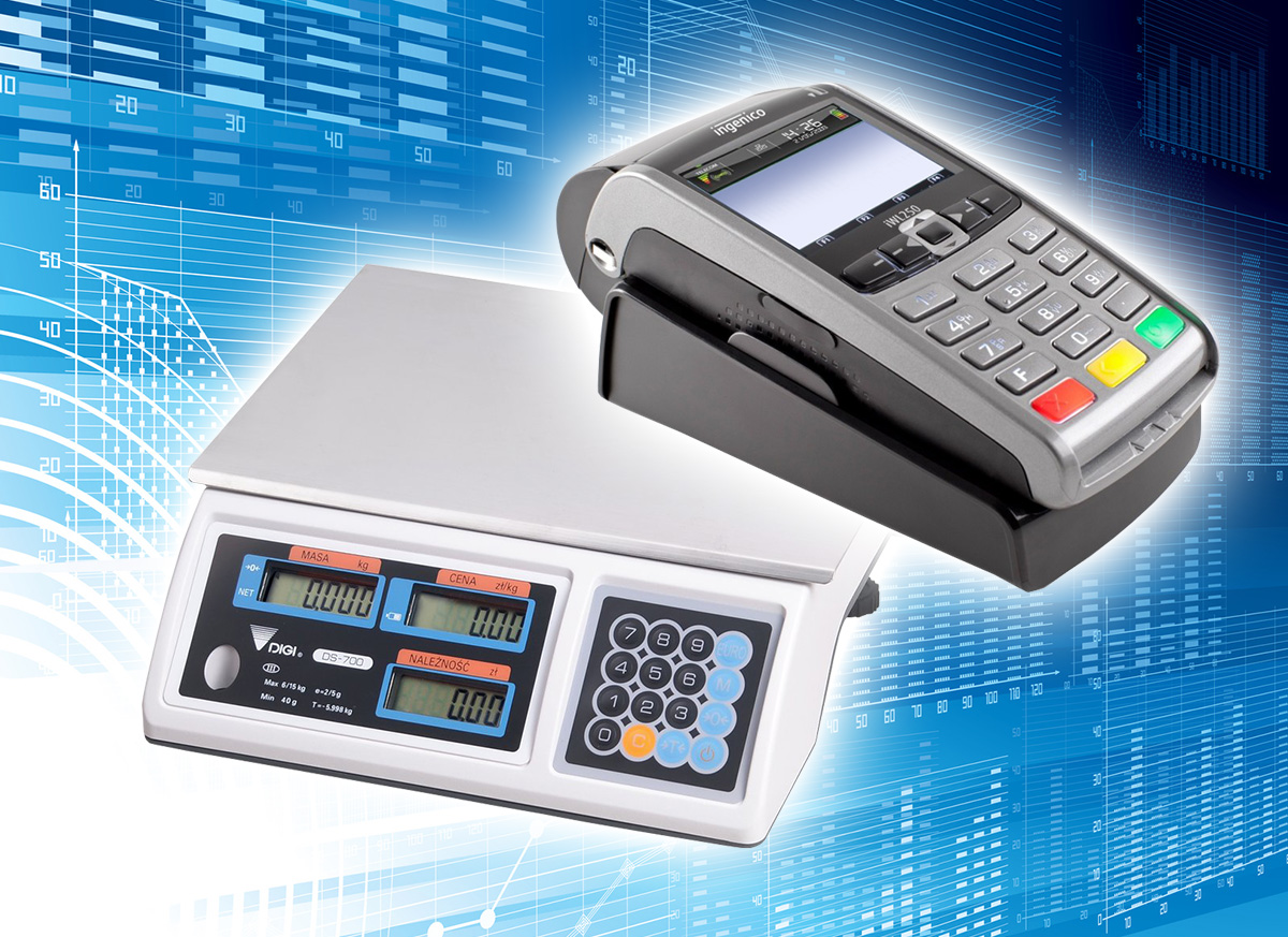 Urządzenia peryferyjne - waga elektroniczna i terminal płatniczy